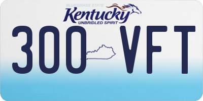 KY license plate 300VFT