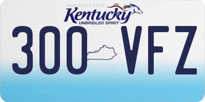 KY license plate 300VFZ