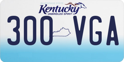 KY license plate 300VGA