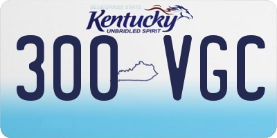 KY license plate 300VGC