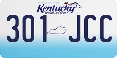 KY license plate 301JCC