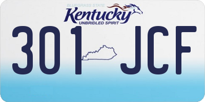 KY license plate 301JCF