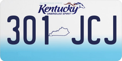 KY license plate 301JCJ