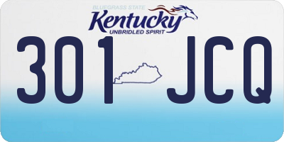 KY license plate 301JCQ