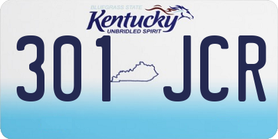 KY license plate 301JCR