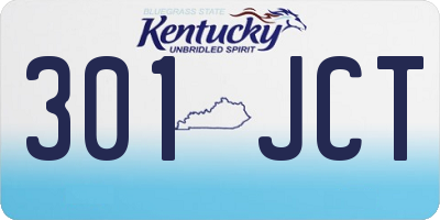 KY license plate 301JCT