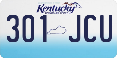 KY license plate 301JCU