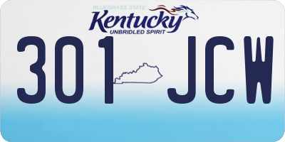 KY license plate 301JCW