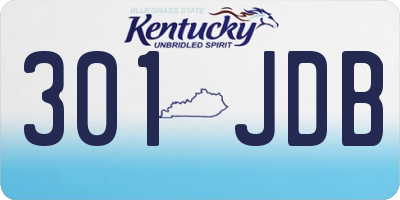 KY license plate 301JDB