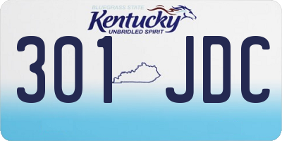 KY license plate 301JDC