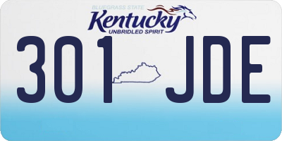 KY license plate 301JDE