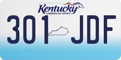 KY license plate 301JDF