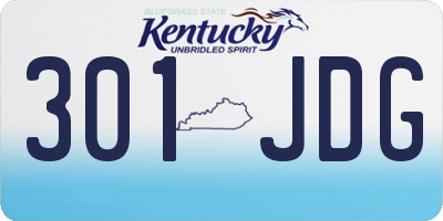 KY license plate 301JDG