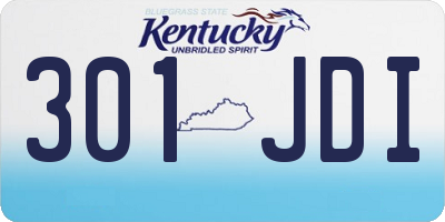 KY license plate 301JDI