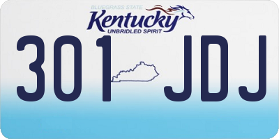 KY license plate 301JDJ