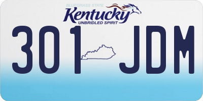 KY license plate 301JDM