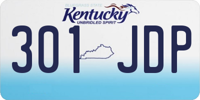 KY license plate 301JDP