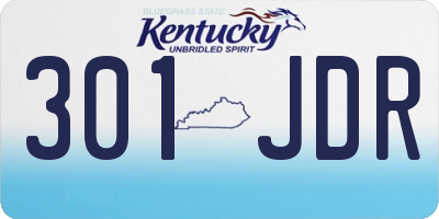 KY license plate 301JDR