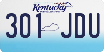 KY license plate 301JDU