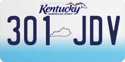 KY license plate 301JDV