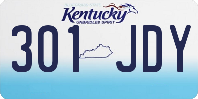 KY license plate 301JDY