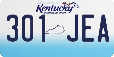 KY license plate 301JEA