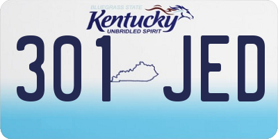 KY license plate 301JED
