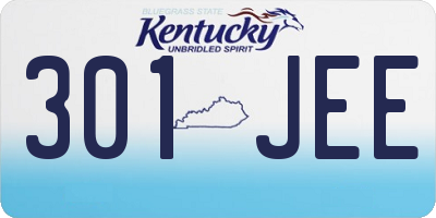 KY license plate 301JEE
