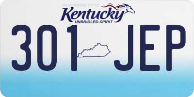 KY license plate 301JEP