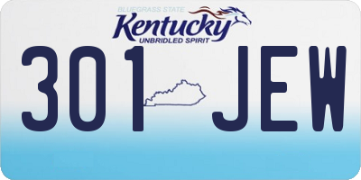 KY license plate 301JEW