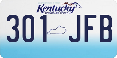 KY license plate 301JFB