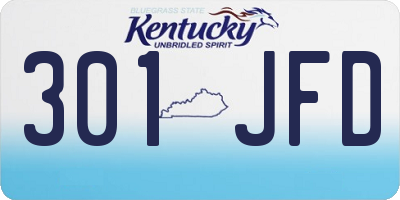 KY license plate 301JFD