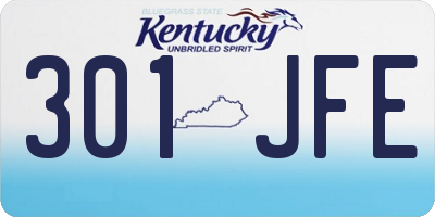 KY license plate 301JFE