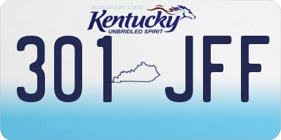 KY license plate 301JFF