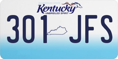 KY license plate 301JFS
