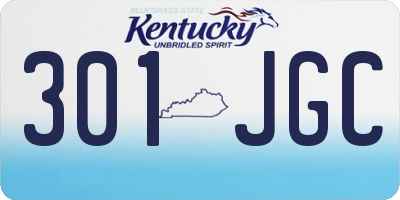 KY license plate 301JGC
