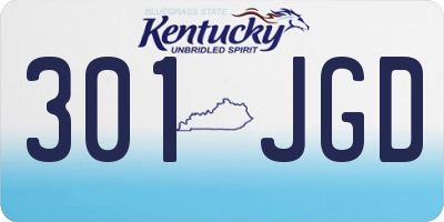 KY license plate 301JGD
