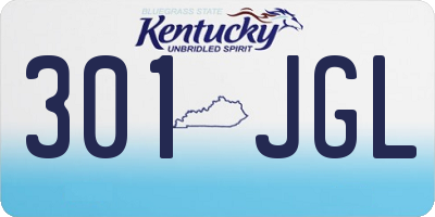 KY license plate 301JGL