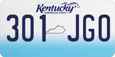 KY license plate 301JGO