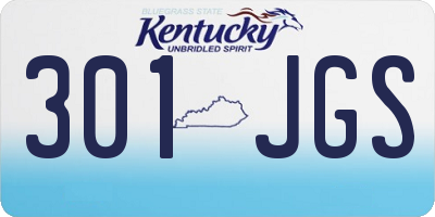 KY license plate 301JGS