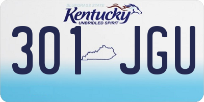 KY license plate 301JGU