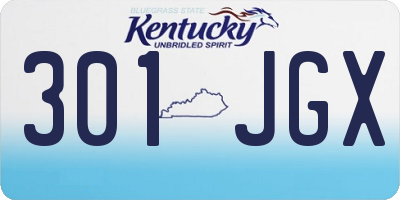 KY license plate 301JGX