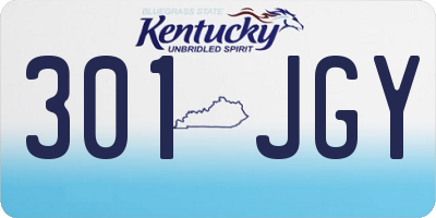 KY license plate 301JGY