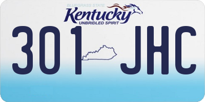 KY license plate 301JHC