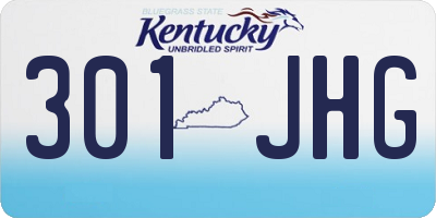 KY license plate 301JHG