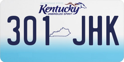 KY license plate 301JHK