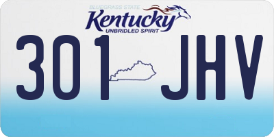 KY license plate 301JHV