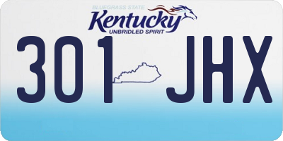 KY license plate 301JHX