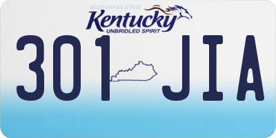 KY license plate 301JIA