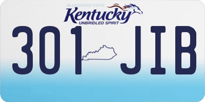 KY license plate 301JIB